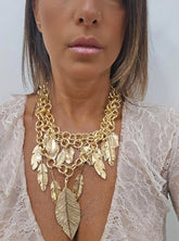 Collana Piume Oro